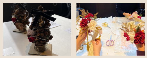 真結5周年イベントin姫路でのミニツリーとお正月飾りの写真