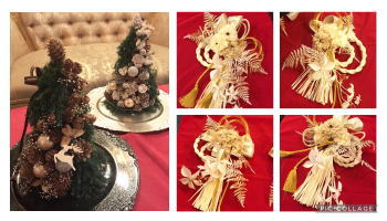 12月19日1dayレッスン、クリスマスとお正月アレンジの写真