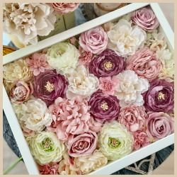 フラワーフレーム　ピンク系の写真