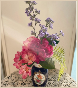 玄関のお花の写真